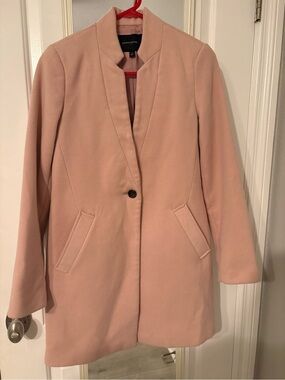 Banana Republic Blush Pink Single-Button Trench Coat